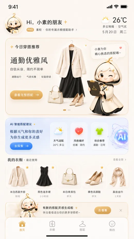 素柜首页 - 今日穿搭推荐